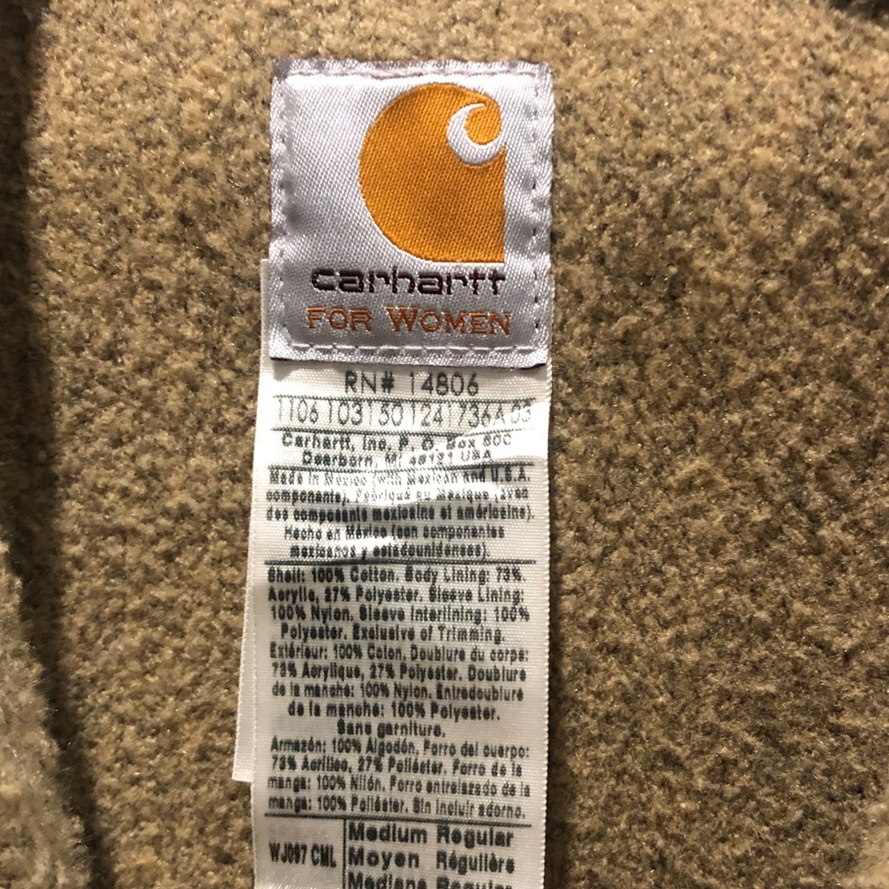 Carhartt WOMENS Field Jacket in Tan with Dark Brown Collar - Picture 2 of 13